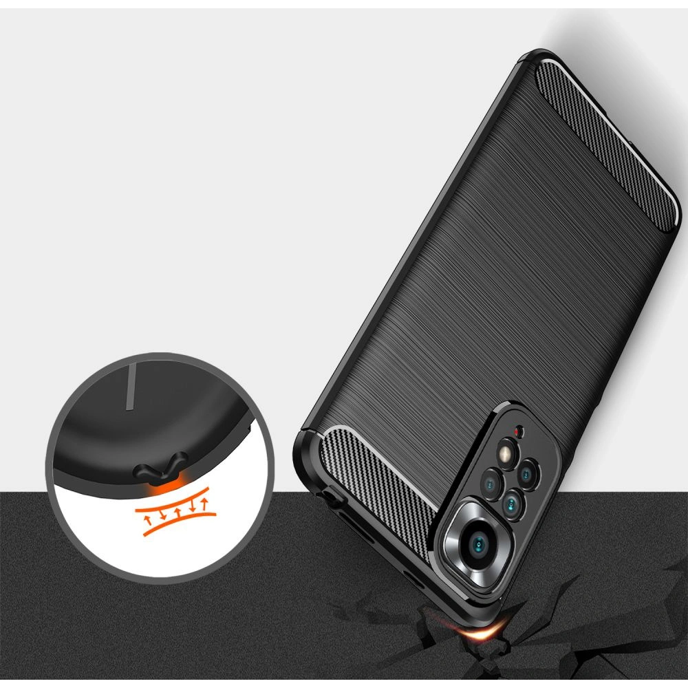 Hurtownia GSM - Etui Tech-Protect TPUCarbon Redmi Note 11/11S Černé - THP867BLK - {ean13} - Hurt