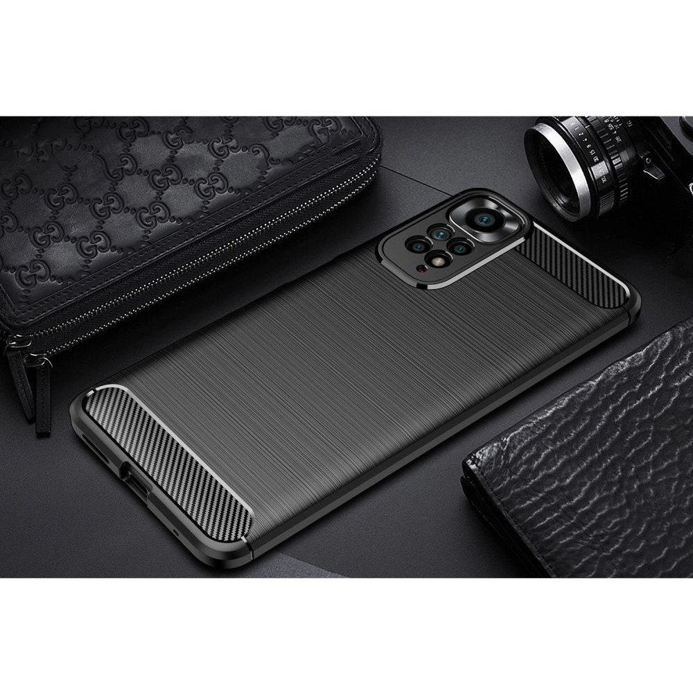 Hurtownia GSM - Etui Tech-Protect TPUCarbon Redmi Note 11/11S Černé - THP867BLK - {ean13} - Hurt