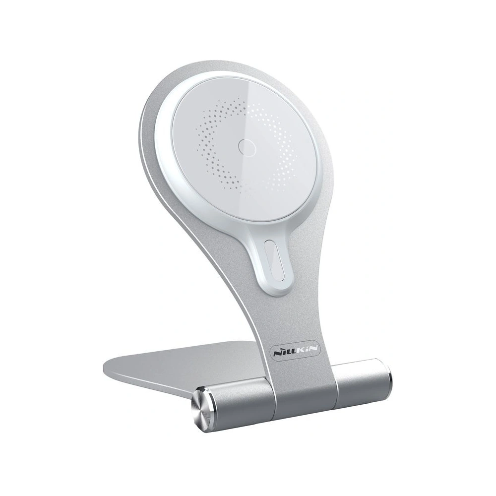 Hurtownia GSM - Bezdrátová nabíječka Nillkin Wireless Charging MagStand 15W Rychlé nabíjení Stříbrná - NLK317SLV - {ean13} - Hurt