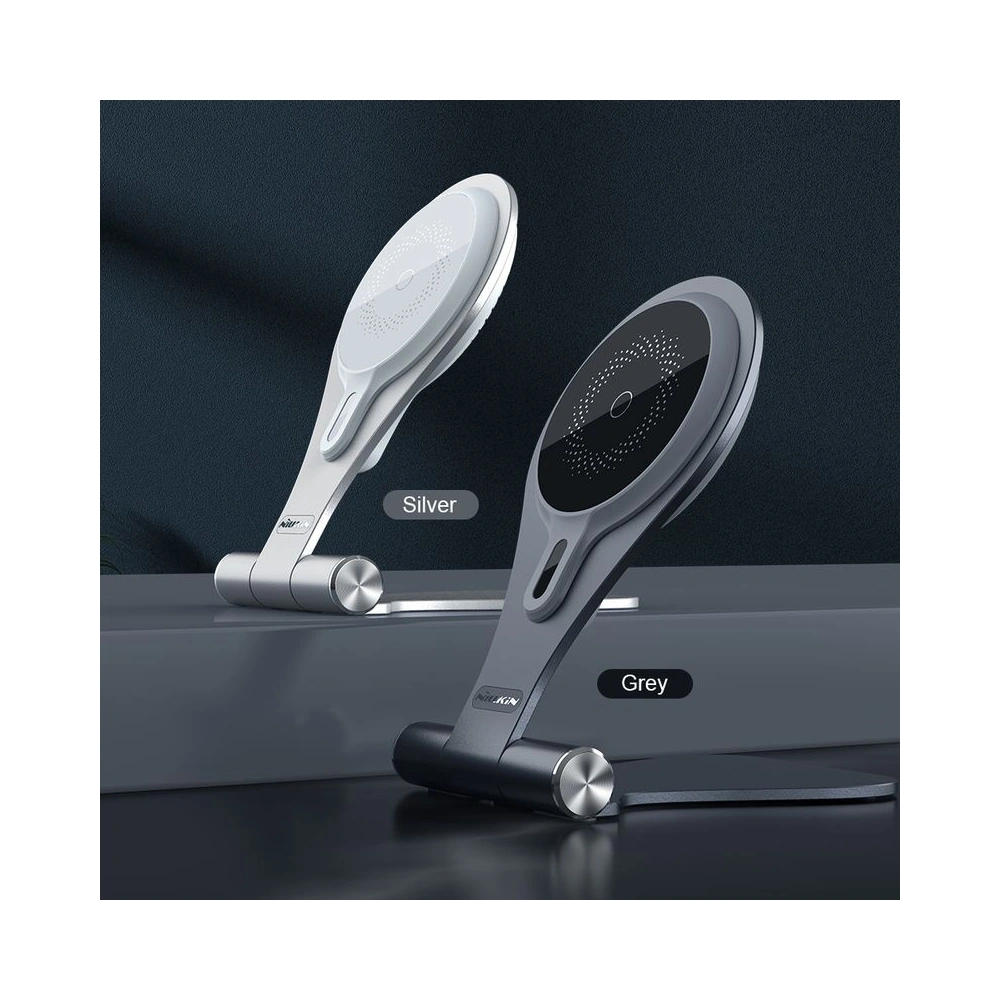 Hurtownia GSM - Bezdrátová nabíječka Nillkin Wireless Charging MagStand 15W Rychlé nabíjení Stříbrná - NLK317SLV - {ean13} - Hurt