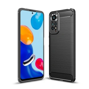 Etui Tech-Protect TPUCarbon Redmi Note 11 Pro LTE/5G černé