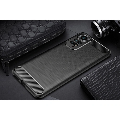 Etui Tech-Protect TPUCarbon Redmi Note 11 Pro LTE/5G Black