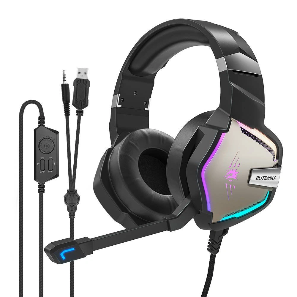 Hurtownia GSM - Herní sluchátka BlitzWolf BW-GH1 Pro, AUX, USB 5.1 (černé) - BLZ454BLK - {ean13} - Hurt