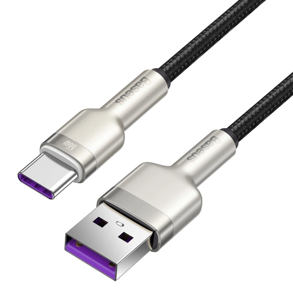 USB cable for USB-C Baseus Cafule, 66W, 0.25m (black)