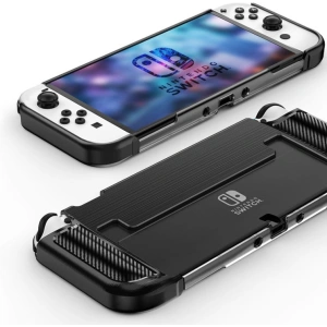 Hurtownia GSM - Etui Tech-Protect TPUCarbon Nintendo Switch Oled Black - THP875BLK - {ean13} - Hurt
