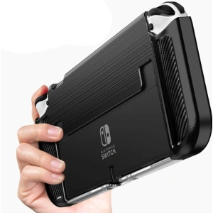 Hurtownia GSM - Etui Tech-Protect TPUCarbon Nintendo Switch Oled Black - THP875BLK - {ean13} - Hurt