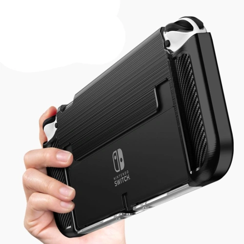 Etui Tech-Protect TPUCarbon Nintendo Switch Oled Black