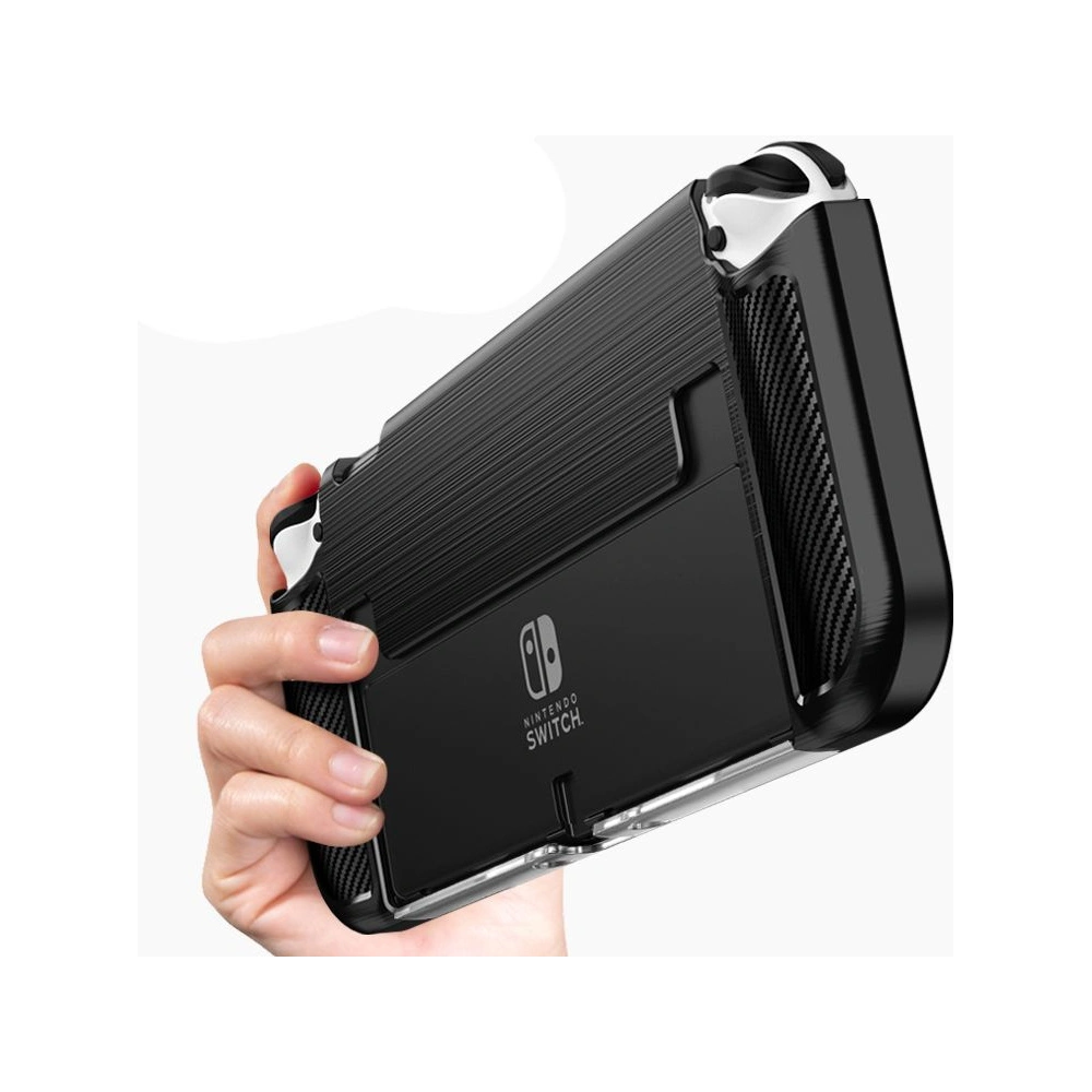 Hurtownia GSM - Etui Tech-Protect TPUCarbon Nintendo Switch Oled Black - THP875BLK - {ean13} - Hurt