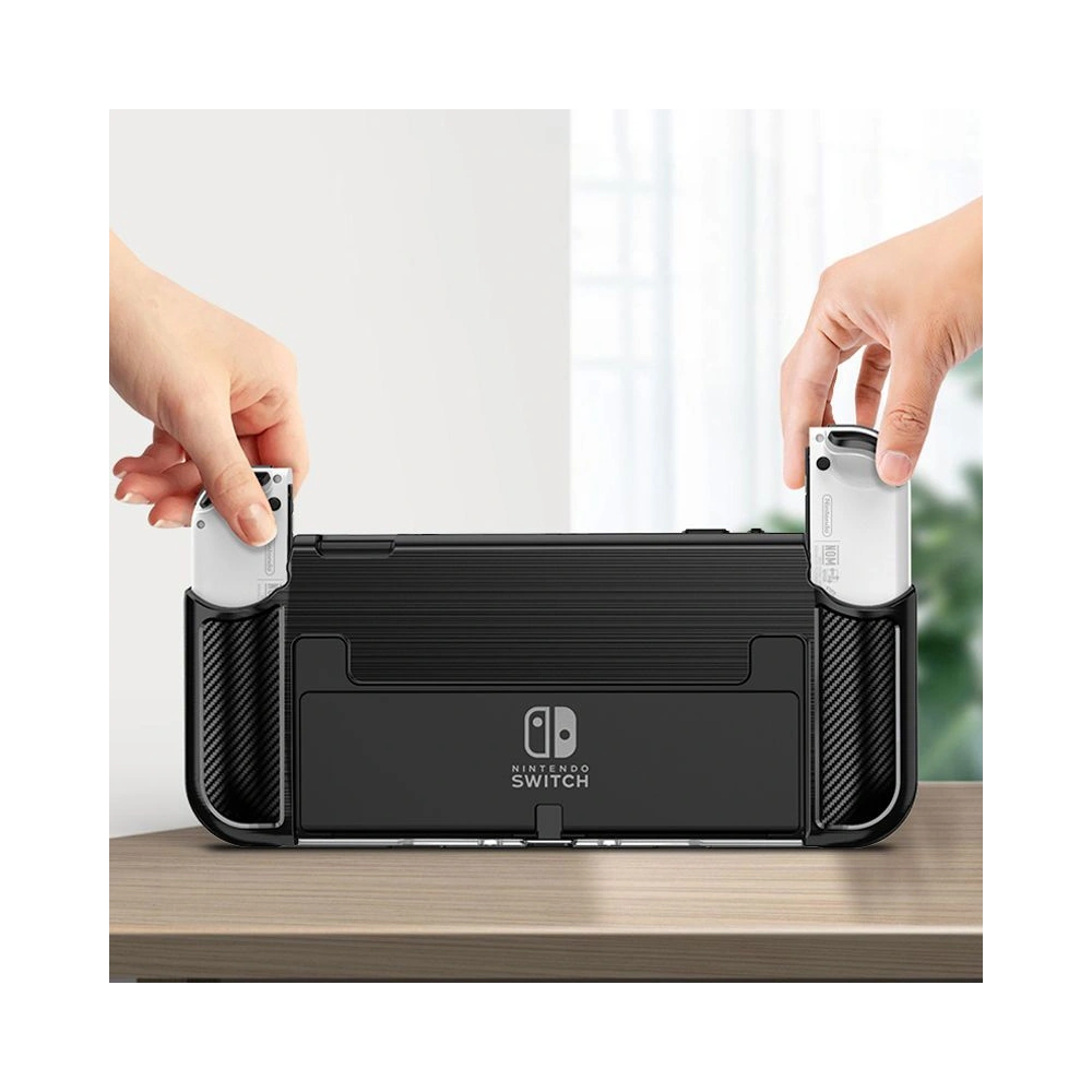 Hurtownia GSM - Etui Tech-Protect TPUCarbon Nintendo Switch Oled Black - THP875BLK - {ean13} - Hurt