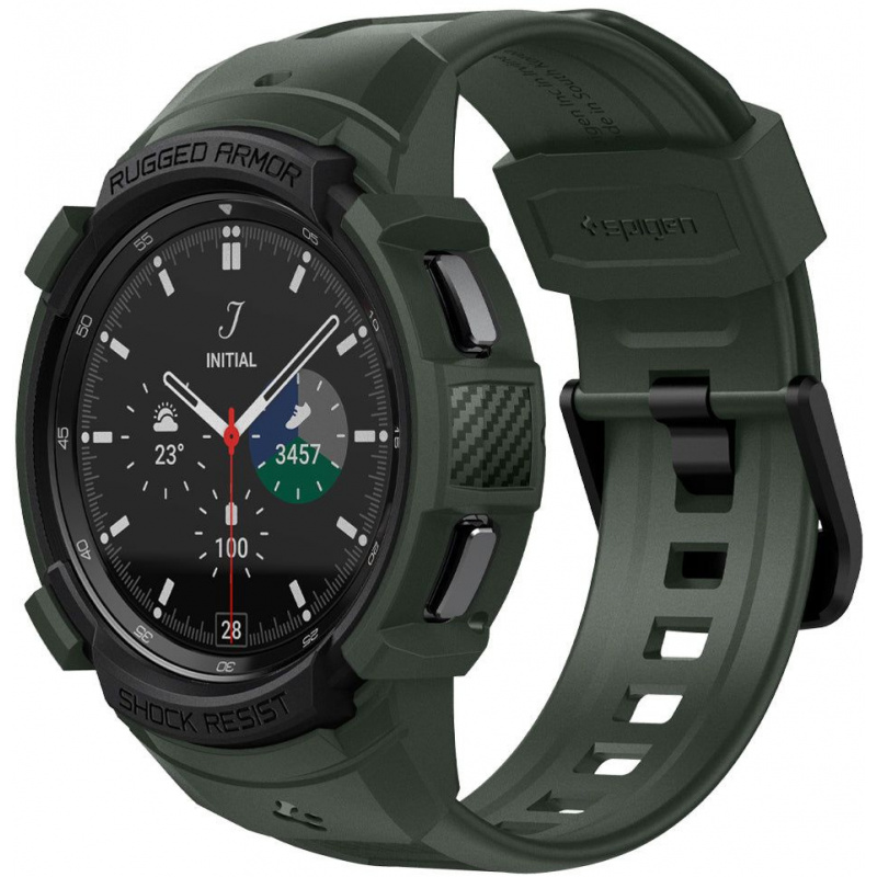 Hurtownia Spigen - 8809811858969 - SPN2150GRN - Pasek Spigen Rugged Armor Pro Samsung Galaxy Watch 4 Classic 46mm Military Green - B2B homescreen
