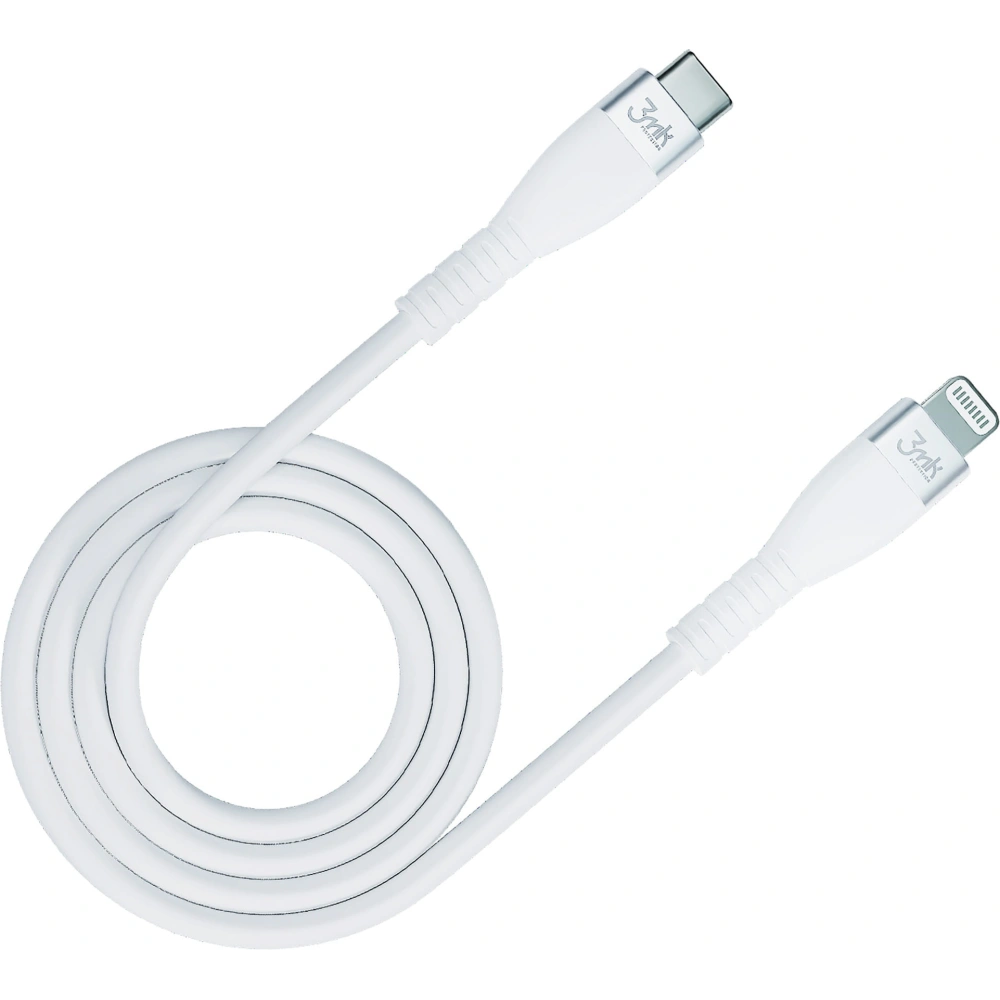 Hurtownia GSM - Kabel 3MK HyperSilicone USB-C - Lightning MFI 20W 3A 1m biały - 3MK2623 - {ean13} - Hurt