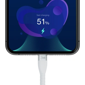 Kabel 3MK HyperSilicone USB-C - Lightning MFI 20W 3A 1m biały