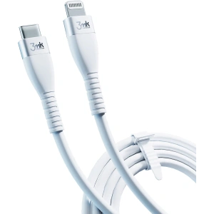 Kabel 3MK HyperSilicone USB-C - Lightning MFI 20W 3A 1m biały