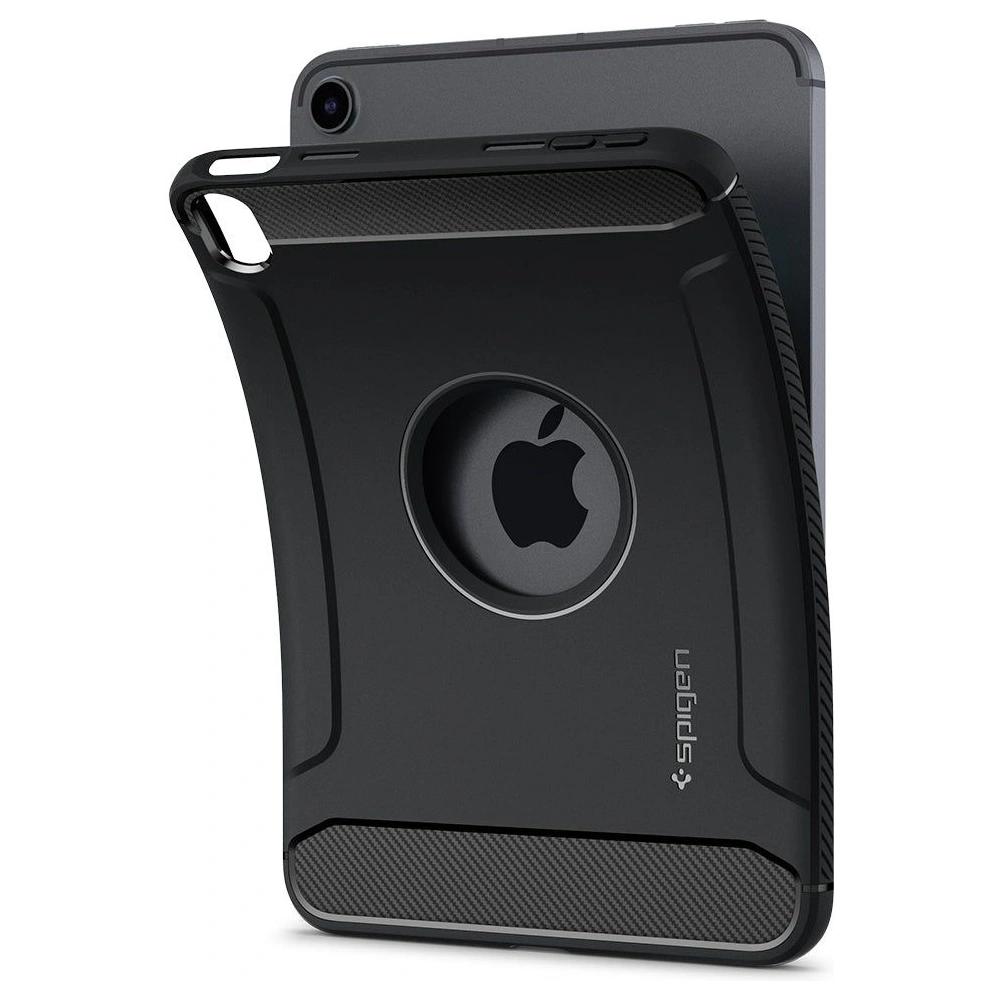 Hurtownia GSM - Etui Spigen Rugged Armor Apple iPad mini 2021 (6. generáció) / iPad mini 8.3" 2024 7gen Matt Fekete - SPN2155BLK - {ean13} - Hurt