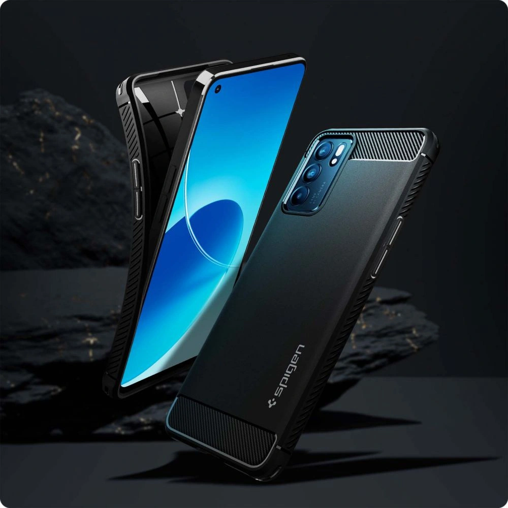 Wholesale Case Spigen Rugged Armor Oppo Reno 6 5G Matte Black - SPN2157BLK - {ean13} - Hurt