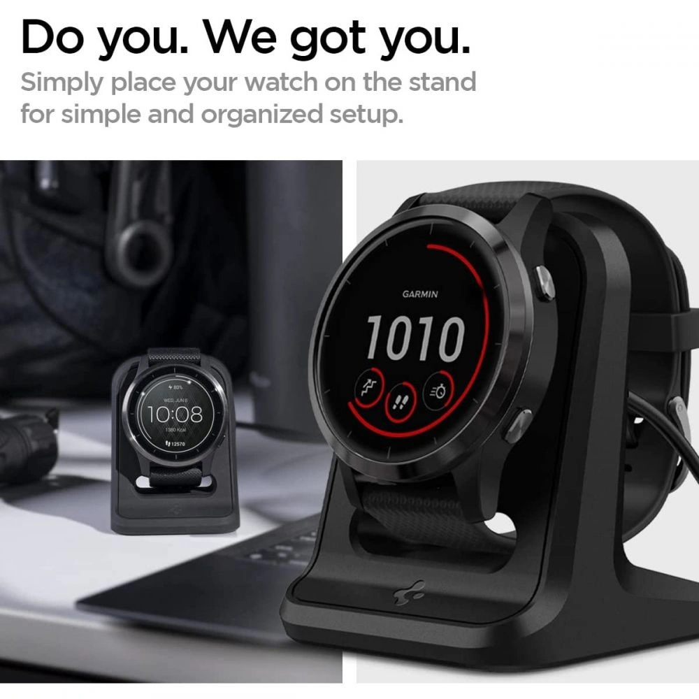 Wholesale Watch holder Spigen S390 Garmin Watch Stand Black - SPN2162BLK - {ean13} - Hurt