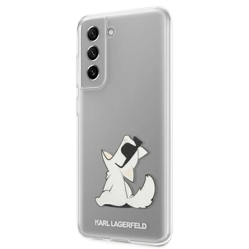 Etui Karl Lagerfeld KLHCS21FCFNRC Samsung Galaxy S21 FE hardcase transparent Choupette Eat