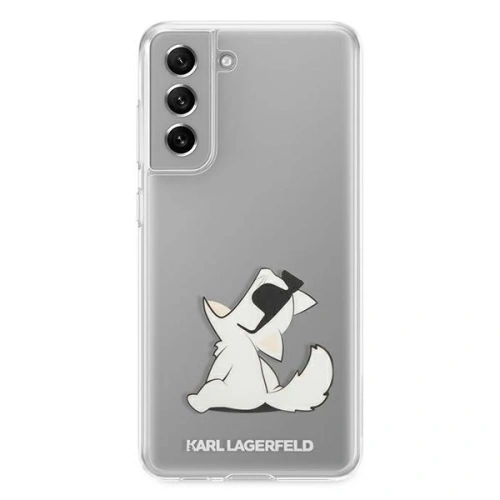 Etui Karl Lagerfeld KLHCS21FCFNRC Samsung Galaxy S21 FE hardcase transparent Choupette Eat