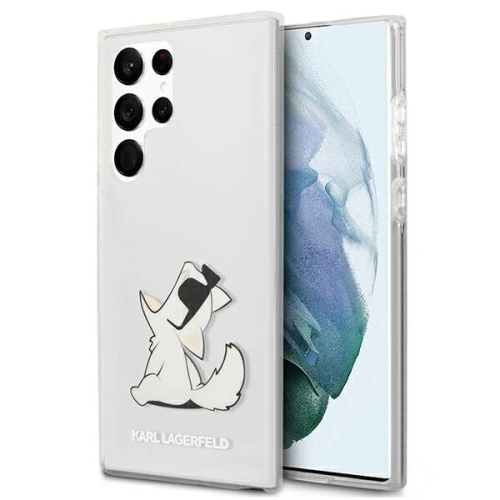 Etui Karl Lagerfeld KLHCS22LCFNRC Samsung Galaxy S22 Ultra hardcase transparent Choupette Eat