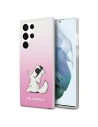 Etui Karl Lagerfeld KLHCS22LCFNRCPI Samsung Galaxy S22 Ultra hardcase růžový/pink Choupette Eat