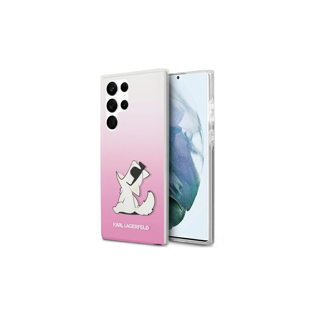 Hurtownia GSM - Etui Karl Lagerfeld KLHCS22LCFNRCPI Samsung Galaxy S22 Ultra hardcase różowy/pink Choupette Eat - KLD836PNK - {ean13} - Hurt