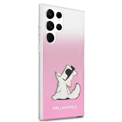 Etui Karl Lagerfeld KLHCS22LCFNRCPI Samsung Galaxy S22 Ultra hardcase różowy/pink Choupette Eat