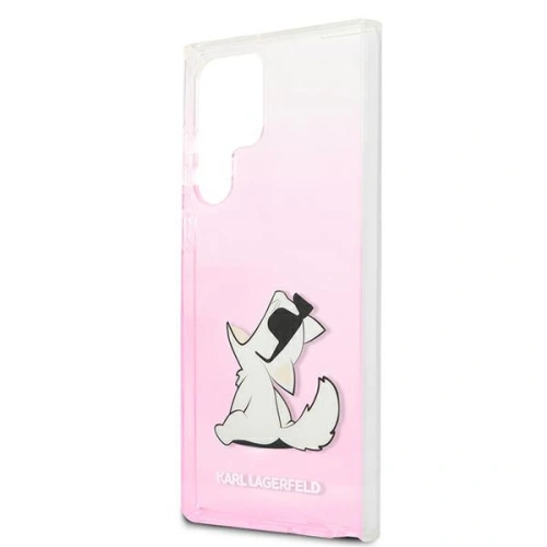 Etui Karl Lagerfeld KLHCS22LCFNRCPI Samsung Galaxy S22 Ultra hardcase różowy/pink Choupette Eat