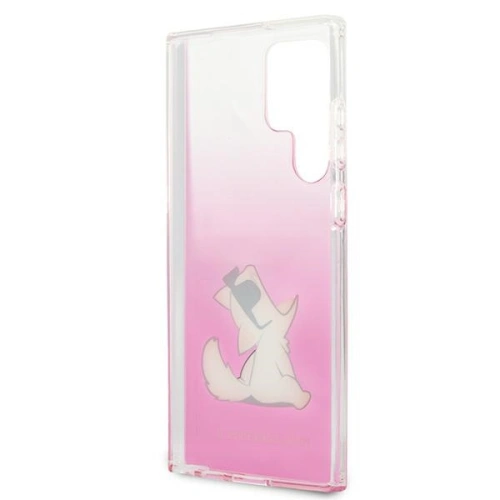Etui Karl Lagerfeld KLHCS22LCFNRCPI Samsung Galaxy S22 Ultra hardcase różowy/pink Choupette Eat