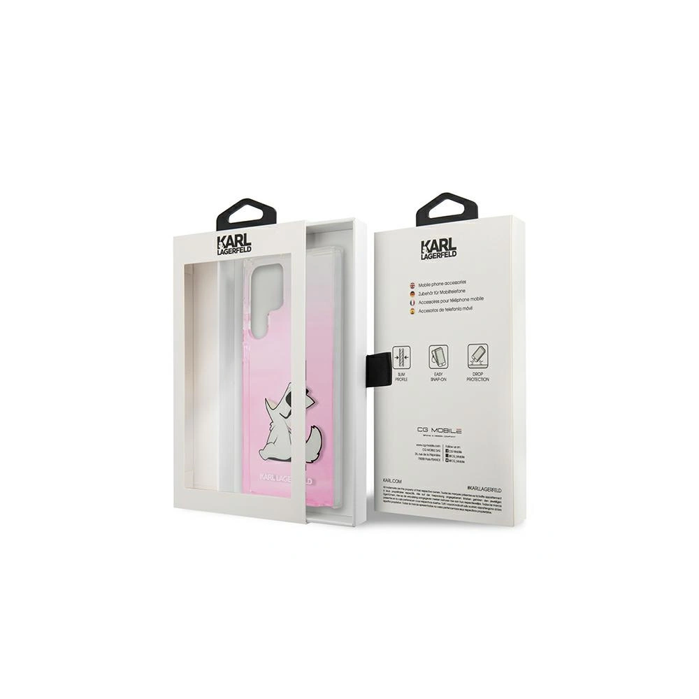 Hurtownia GSM - Etui Karl Lagerfeld KLHCS22LCFNRCPI Samsung Galaxy S22 Ultra hardcase różowy/pink Choupette Eat - KLD836PNK - {ean13} - Hurt