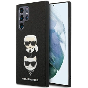 Hurtownia GSM - Etui Karl Lagerfeld KLHCS22LSAKICKCBK Samsung Galaxy S22 Ultra černý/black Saffiano Karl & Choupette Head - KLD837BLK - {ean13} - Hurt