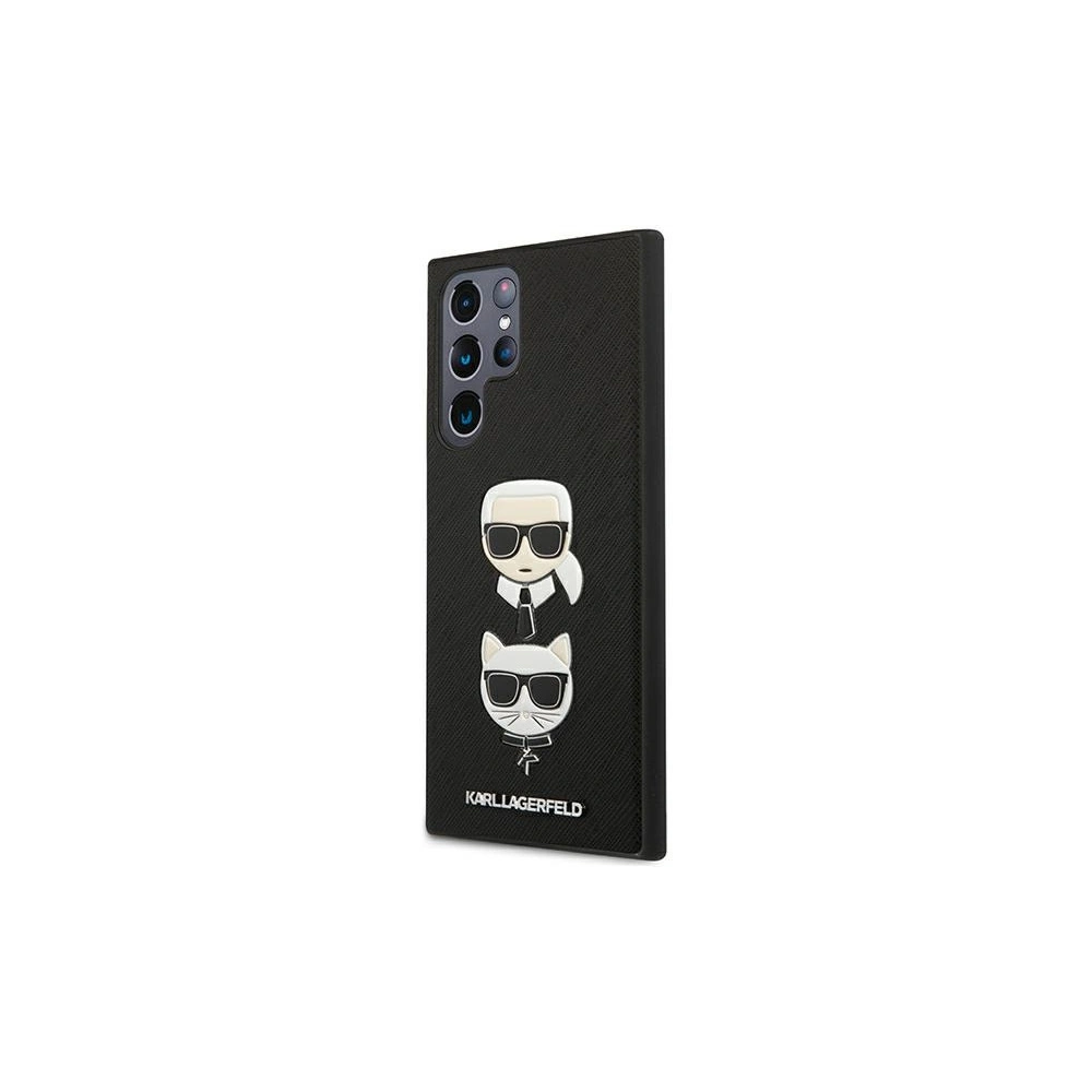 Hurtownia GSM - Etui Karl Lagerfeld KLHCS22LSAKICKCBK Samsung Galaxy S22 Ultra černý/black Saffiano Karl & Choupette Head - KLD837BLK - {ean13} - Hurt