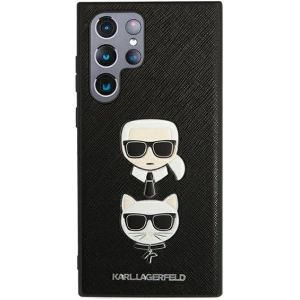 Hurtownia GSM - Etui Karl Lagerfeld KLHCS22LSAKICKCBK Samsung Galaxy S22 Ultra černý/black Saffiano Karl & Choupette Head - KLD837BLK - {ean13} - Hurt