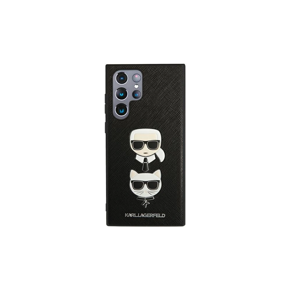 Hurtownia GSM - Etui Karl Lagerfeld KLHCS22LSAKICKCBK Samsung Galaxy S22 Ultra černý/black Saffiano Karl & Choupette Head - KLD837BLK - {ean13} - Hurt