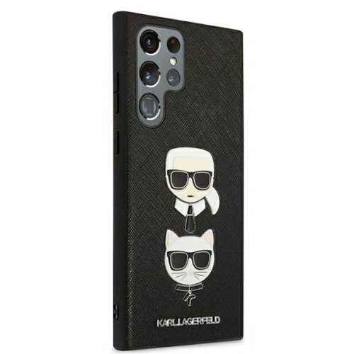 Etui Karl Lagerfeld KLHCS22LSAKICKCBK Samsung Galaxy S22 Ultra czarny/black Saffiano Karl & Choupette Head