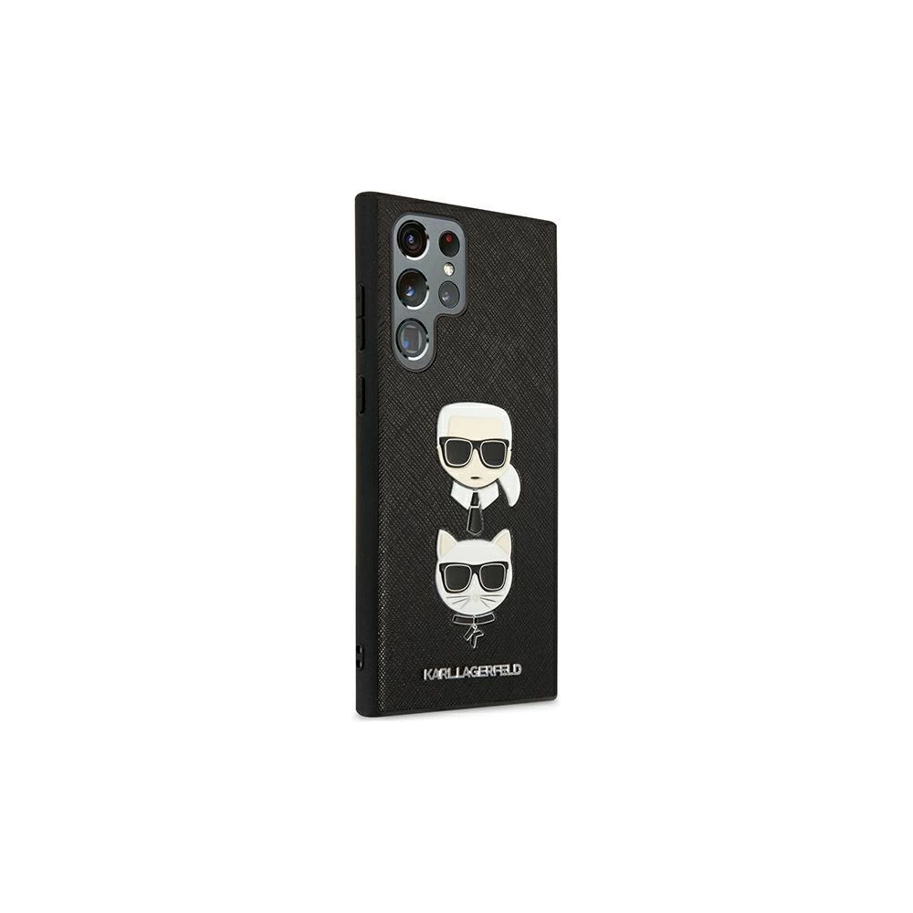 Hurtownia GSM - Etui Karl Lagerfeld KLHCS22LSAKICKCBK Samsung Galaxy S22 Ultra černý/black Saffiano Karl & Choupette Head - KLD837BLK - {ean13} - Hurt