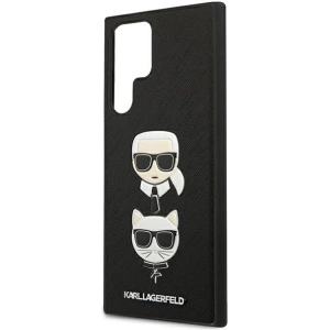 Hurtownia GSM - Etui Karl Lagerfeld KLHCS22LSAKICKCBK Samsung Galaxy S22 Ultra černý/black Saffiano Karl & Choupette Head - KLD837BLK - {ean13} - Hurt