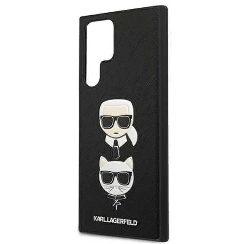 Etui Karl Lagerfeld KLHCS22LSAKICKCBK Samsung Galaxy S22 Ultra czarny/black Saffiano Karl & Choupette Head