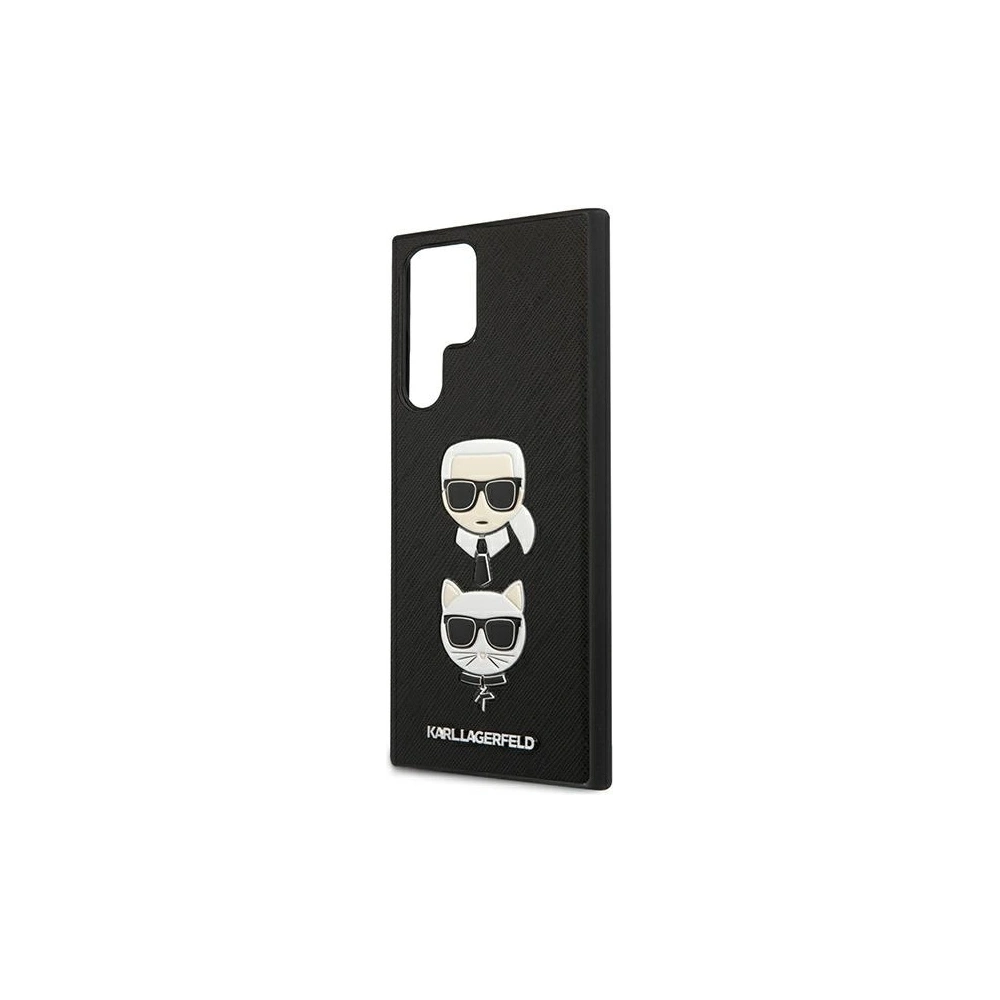 Hurtownia GSM - Etui Karl Lagerfeld KLHCS22LSAKICKCBK Samsung Galaxy S22 Ultra černý/black Saffiano Karl & Choupette Head - KLD837BLK - {ean13} - Hurt
