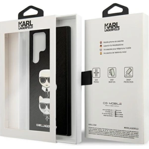 Hurtownia GSM - Etui Karl Lagerfeld KLHCS22LSAKICKCBK Samsung Galaxy S22 Ultra černý/black Saffiano Karl & Choupette Head - KLD837BLK - {ean13} - Hurt