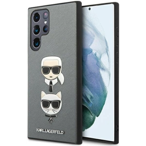 Hurtownia GSM - Etui Karl Lagerfeld KLHCS22LSAKICKCSL Samsung Galaxy S22 Ultra stříbrný/silver Saffiano Karl & Choupette Head - KLD838SLV - {ean13} - Hurt