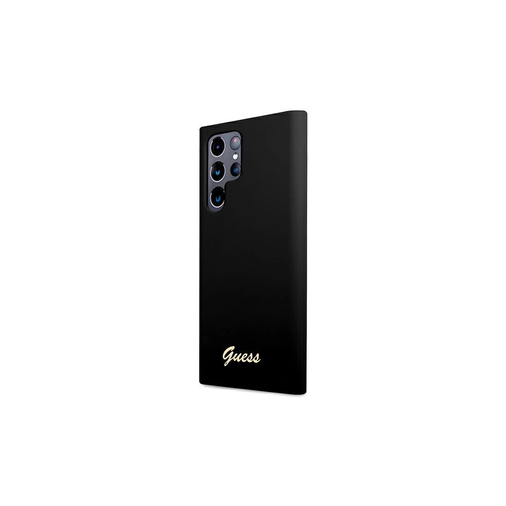 Hurtownia GSM - Etui Guess GUHCS22LLSLMGBK Samsung Galaxy S22 Ultra černý/black hardcase Silicone Script Metal Logo - GUE1622BLK - {ean13} - Hurt