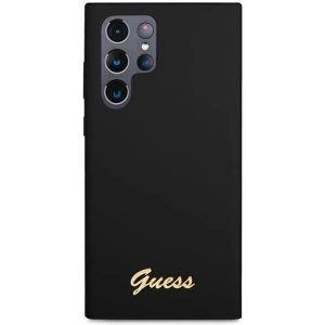 Hurtownia GSM - Etui Guess GUHCS22LLSLMGBK Samsung Galaxy S22 Ultra černý/black hardcase Silicone Script Metal Logo - GUE1622BLK - {ean13} - Hurt
