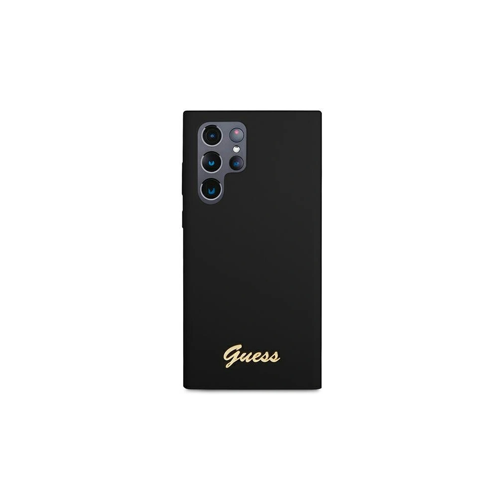 Hurtownia GSM - Etui Guess GUHCS22LLSLMGBK Samsung Galaxy S22 Ultra černý/black hardcase Silicone Script Metal Logo - GUE1622BLK - {ean13} - Hurt