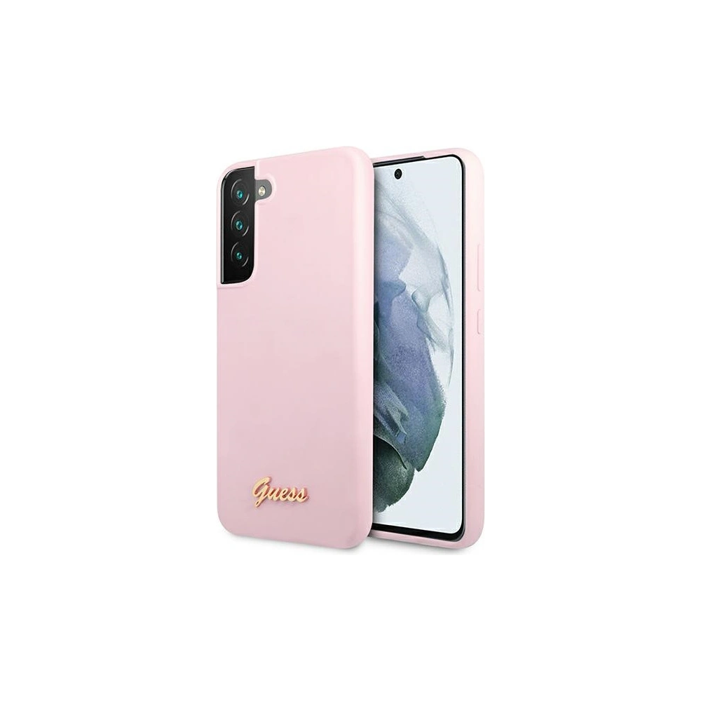 Hurtownia GSM - Etui Guess GUHCS22MLSLMGLA Samsung Galaxy S22+ Plus lawenda/lavender hardcase Silicone Script Metal Logo - GUE1623LAV - {ean13} - Hurt