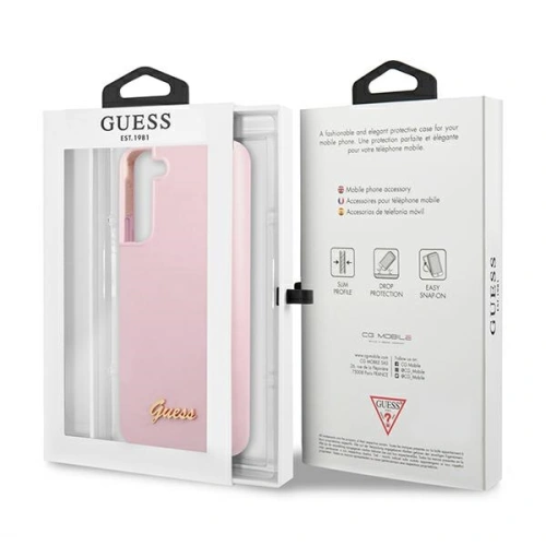 Etui Guess GUHCS22MLSLMGLA Samsung Galaxy S22+ Plus lawenda/lavender hardcase Silicone Script Metal Logo