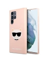 Etui Karl Lagerfeld KLHCS22LSLCHPI Samsung Galaxy S22 Ultra hardcase růžový/pink Silicone Choupette Head