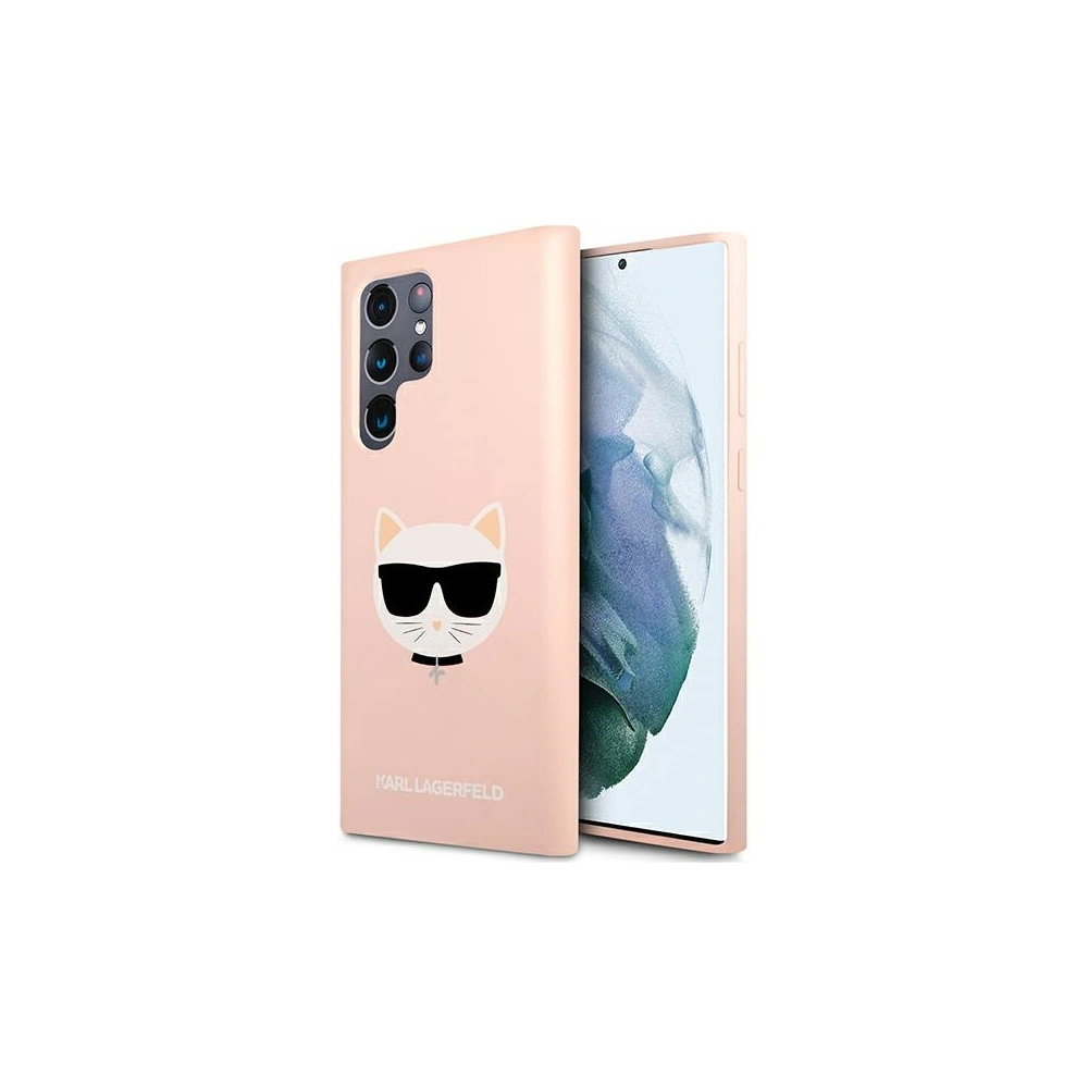 Hurtownia GSM - Etui Karl Lagerfeld KLHCS22LSLCHPI Samsung Galaxy S22 Ultra hardcase růžový/pink Silicone Choupette Head - KLD839PNK - {ean13} - Hurt