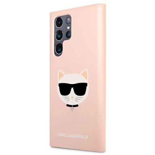 Etui Karl Lagerfeld KLHCS22LSLCHPI Samsung Galaxy S22 Ultra hardcase różowy/pink Silicone Choupette Head