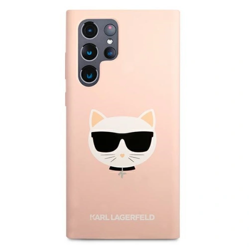 Etui Karl Lagerfeld KLHCS22LSLCHPI Samsung Galaxy S22 Ultra hardcase różowy/pink Silicone Choupette Head