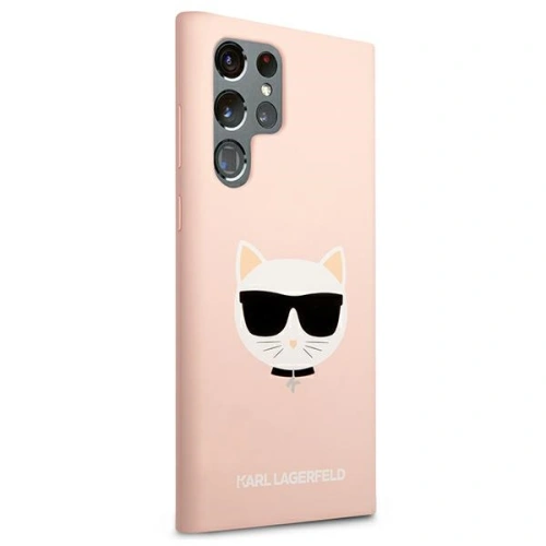 Etui Karl Lagerfeld KLHCS22LSLCHPI Samsung Galaxy S22 Ultra hardcase różowy/pink Silicone Choupette Head